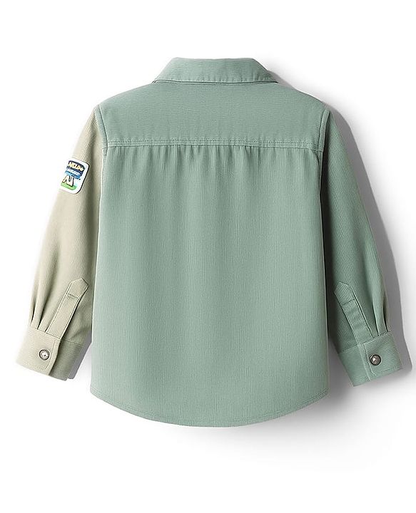 Babyhug Cotton Woven Full Sleeve Corduroy Cut & Sew Shirt - Multicolour