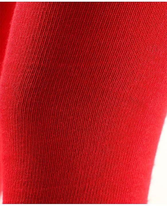 Cute Walk by Babyhug Cotton Knit Full Length Antibacterial Wash Tights - Red