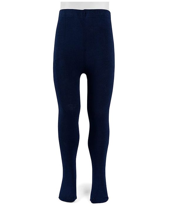 Cute Walk by Babyhug Cotton Knit Full Length Antibacterial Wash Tights - Navy Blue