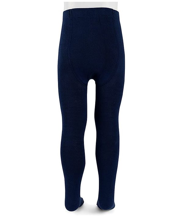 Cute Walk by Babyhug Cotton Knit Full Length Antibacterial Wash Tights - Navy Blue