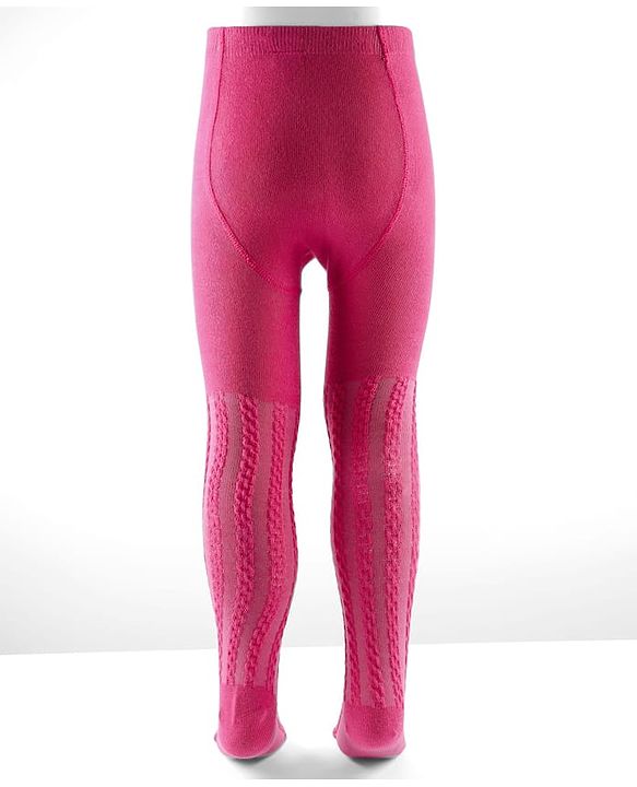 Cute Walk by Babyhug Antibacterial Footed Solid Wash Tights - Dark Pink