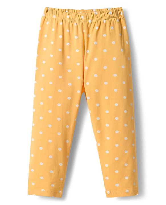Babyhug Cotton Lycra Knit Full Length Leggings with Heart Polka Dots & Floral Print Pack of 3 - Multicolor