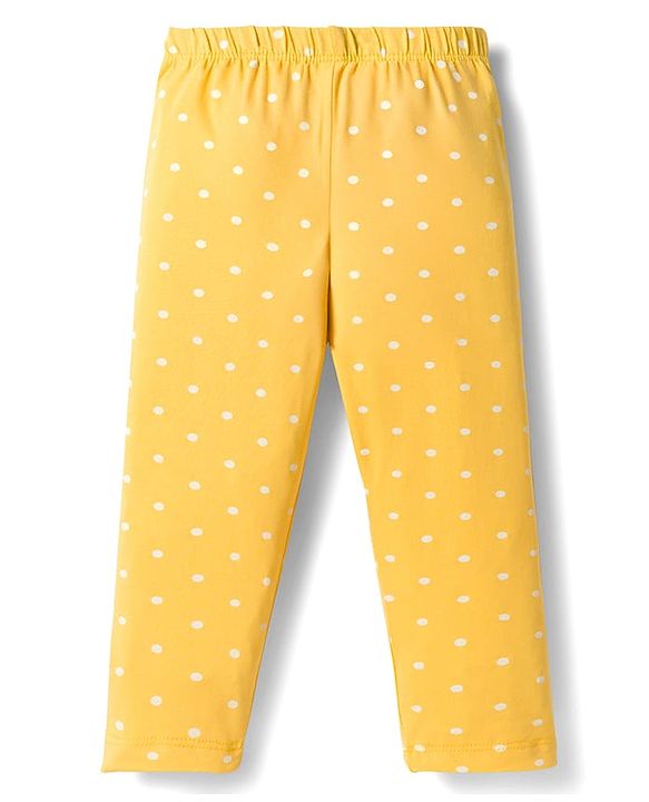 Babyhug Cotton Lycra Knit Full Length Leggings with Floral Print Pack of 3 - Multicolor