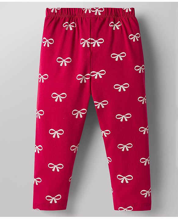 Babyhug Cotton Knit Full Length Leggings with Polka Dots & Star Print Pack of 5 - Multicolour