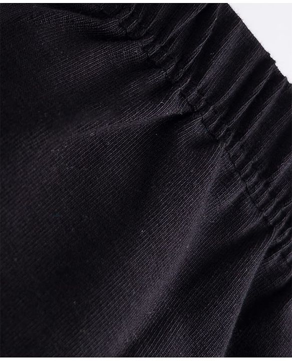 Babyhug Cotton Lycra Full Length Solid colour Leggings - Black
