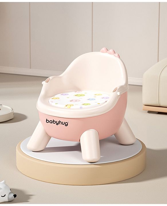 Babyhug 2 in 1 Multipurpose Kids Chair & Meal Chair with Detachable Tray - Pink| BPA-Free| Toddler Chair with Cushioned Seat| High Backrest & Stable Legs