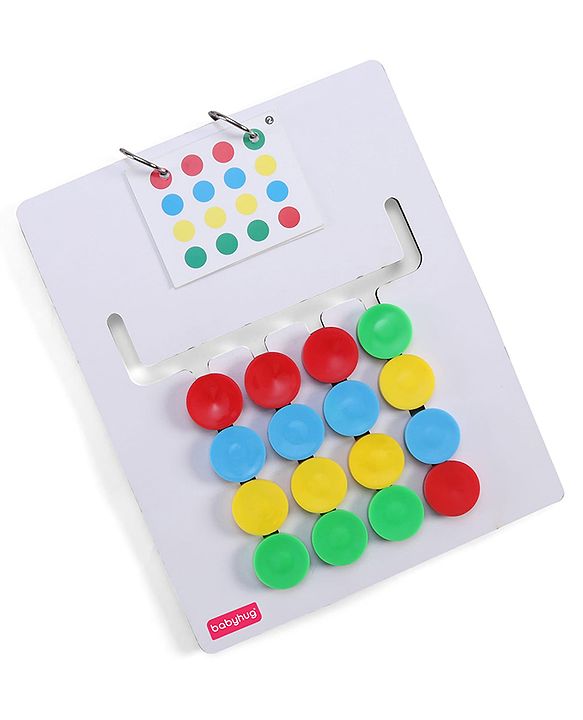 Babyhug Wooden Montessori Slide Puzzle| Colour & Pattern Matching Learning Toy| Early Brain Development| Motor Skills| Gift for Boys & Girls| BIS Certified| Gifting Option for 4 Years+