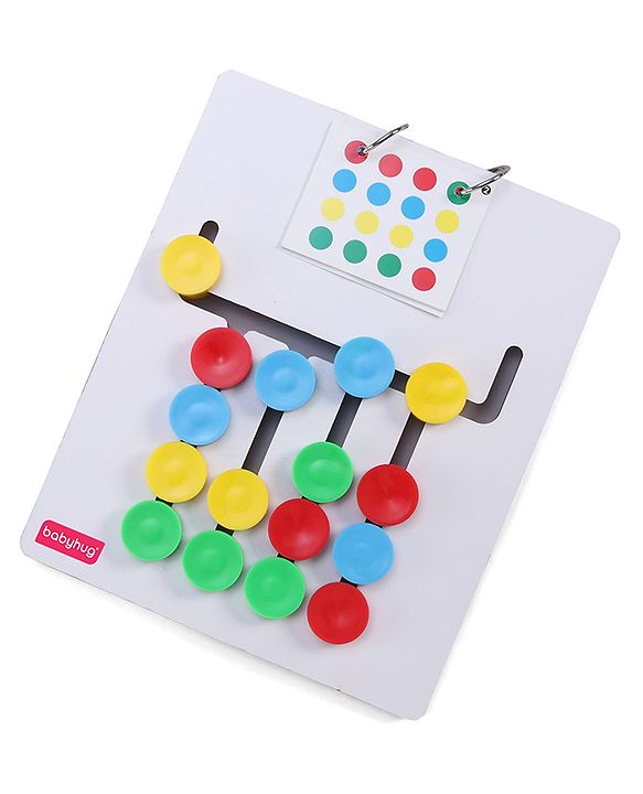 Babyhug Wooden Montessori Slide Puzzle| Colour & Pattern Matching Learning Toy| Early Brain Development| Motor Skills| Gift for Boys & Girls| BIS Certified| Gifting Option for 4 Years+
