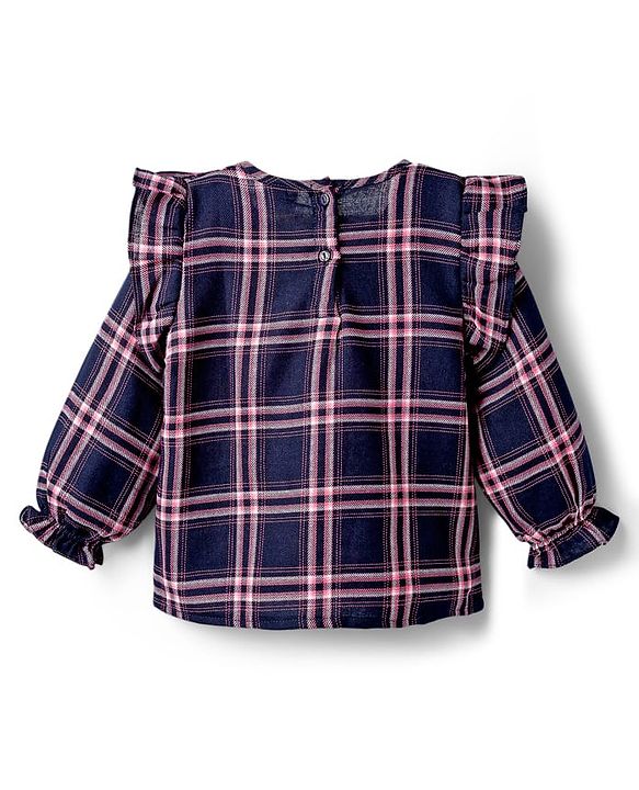 Babyhug Cotton Woven Full Sleeves Checks Top - Multicolor