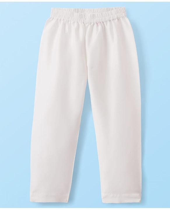 Babyhug Woven Full Sleeves Kurta Pyjama Set With Embroidery & Sequin Detailing - Red