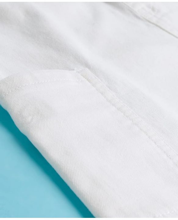 Pine Kids Denim Woven Solid Color Skirt - White