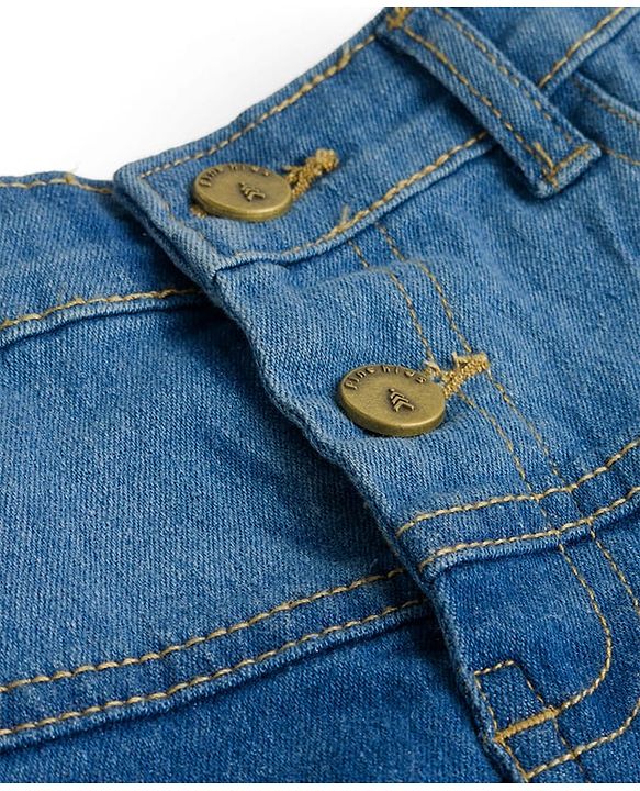 Pine Kids Denim Woven Solid Color Skirt - Blue
