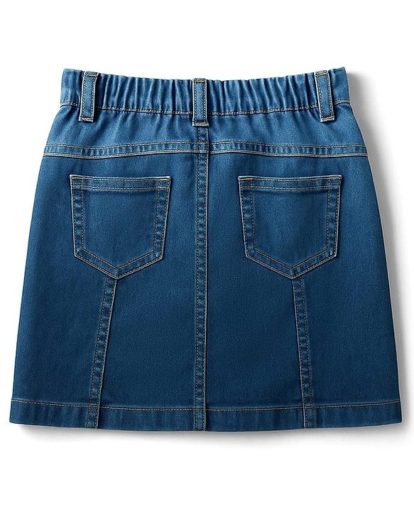 Pine Kids Denim Woven Solid Color Skirt - Blue