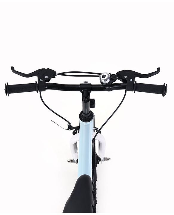 Babyhug Cruise Bicycle for Kids Cycle for 3 to 7Years Boys & Girls 16T Inches- Blue|90% Pre-Installed|Sturdy Frame| Removable Training Wheels|Durable Brake|Rubber Tyres|Height Adjustable Seat & Handle