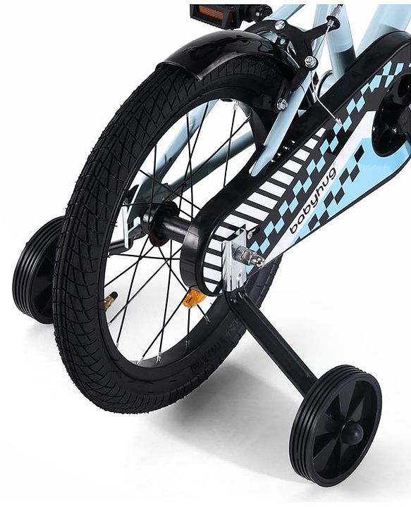 Babyhug Cruise Bicycle for Kids Cycle for 3 to 7Years Boys & Girls 16T Inches- Blue|90% Pre-Installed|Sturdy Frame| Removable Training Wheels|Durable Brake|Rubber Tyres|Height Adjustable Seat & Handle