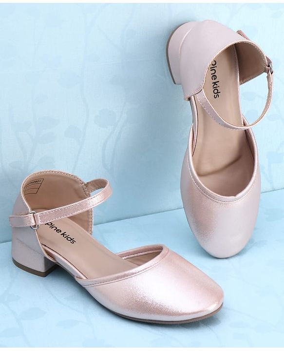 Pine Kids Velcro Closure Solid Colour Ballerinas - Pink