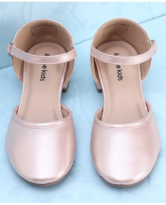 Pine Kids Velcro Closure Solid Colour Ballerinas - Pink