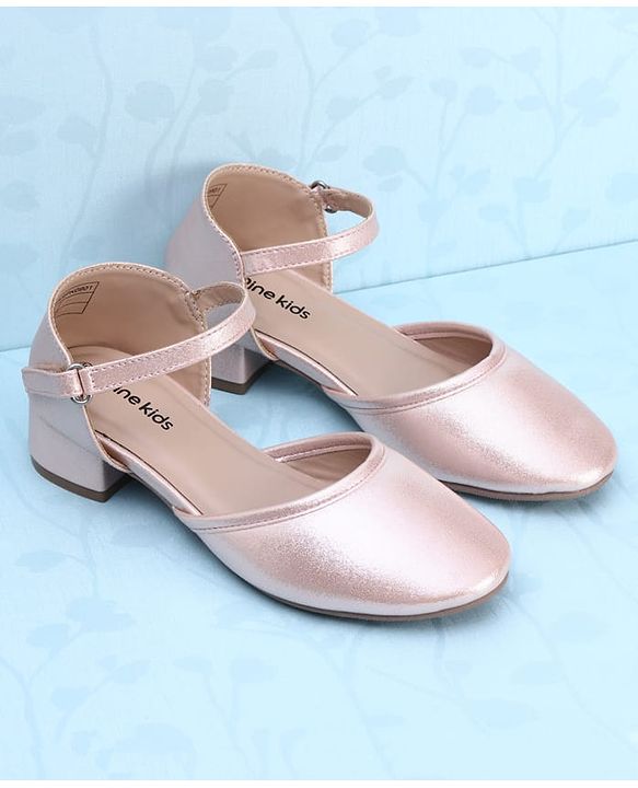 Pine Kids Velcro Closure Solid Colour Ballerinas - Pink