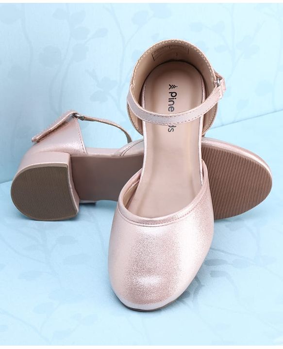 Pine Kids Velcro Closure Solid Colour Ballerinas - Pink