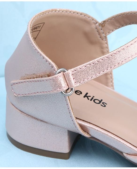Pine Kids Velcro Closure Solid Colour Ballerinas - Pink