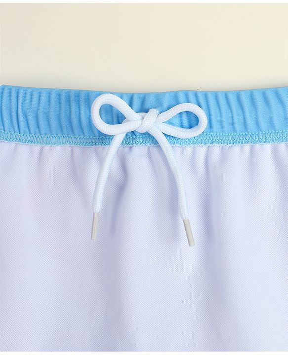 Babyhug Boat Printed Swimming Trunk- Light Blue