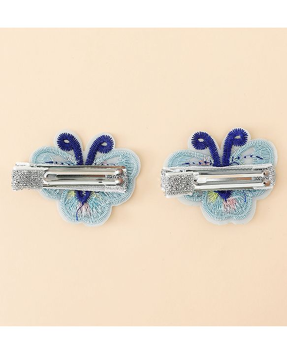 Babyhug Butterfly Clips Free Size Pack of 2 - Blue