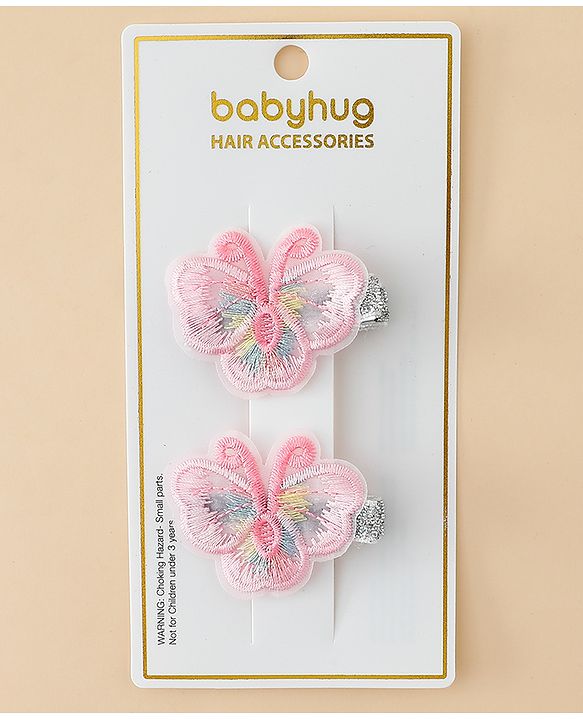 Babyhug Butterfly Clips Free Size Pack of 2 - Blue
