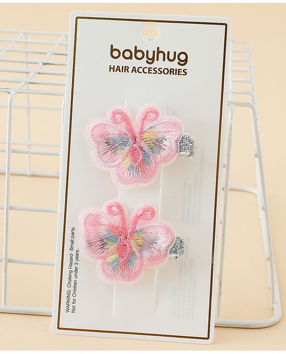 Babyhug Butterfly Clips Free Size Pack of 2 - Blue