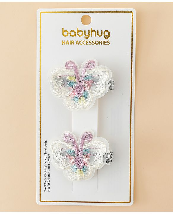 Babyhug Butterfly Clips Free Size Pack of 2 - Blue