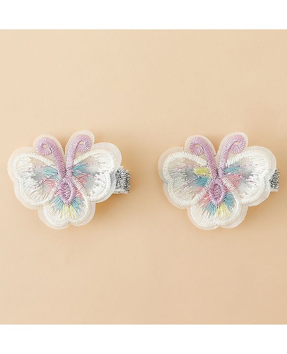 Babyhug Butterfly Clips Free Size Pack of 2 - Blue
