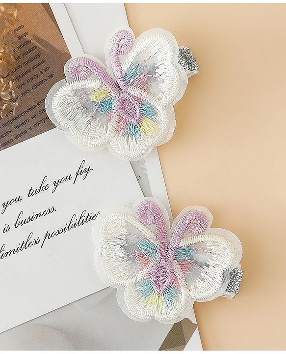 Babyhug Butterfly Clips Free Size Pack of 2 - Blue