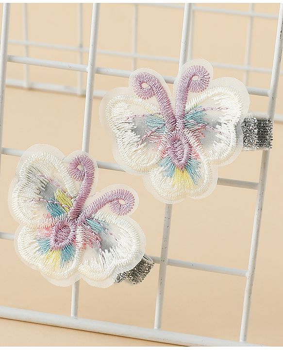 Babyhug Butterfly Clips Free Size Pack of 2 - Blue