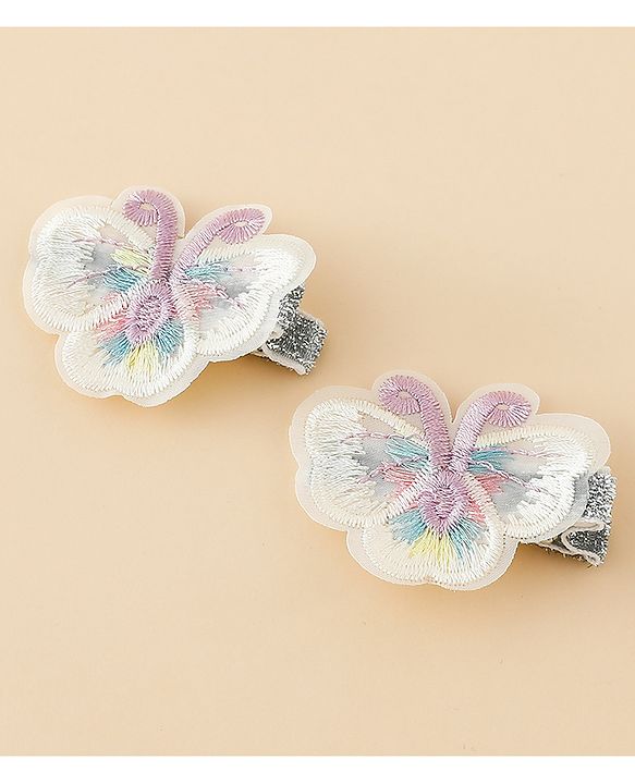 Babyhug Butterfly Clips Free Size Pack of 2 - Blue