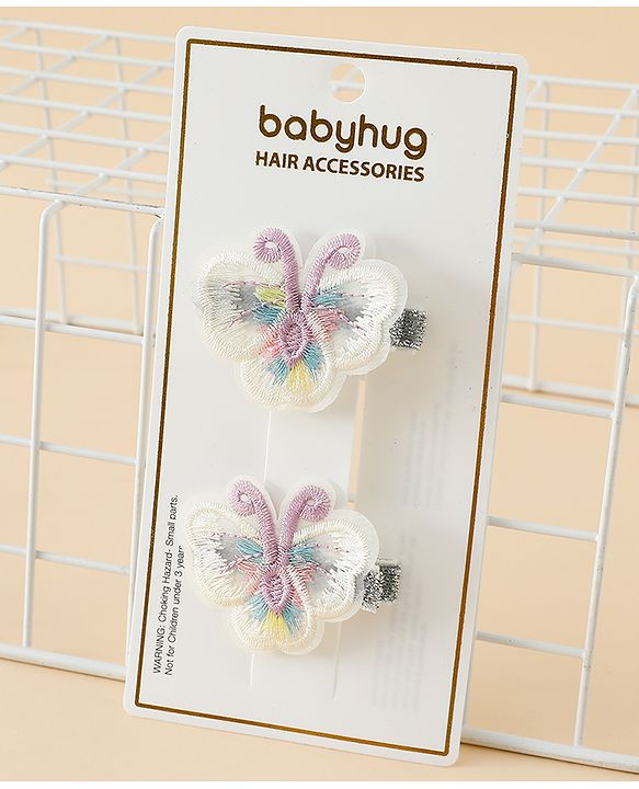 Babyhug Butterfly Clips Free Size Pack of 2 - Blue
