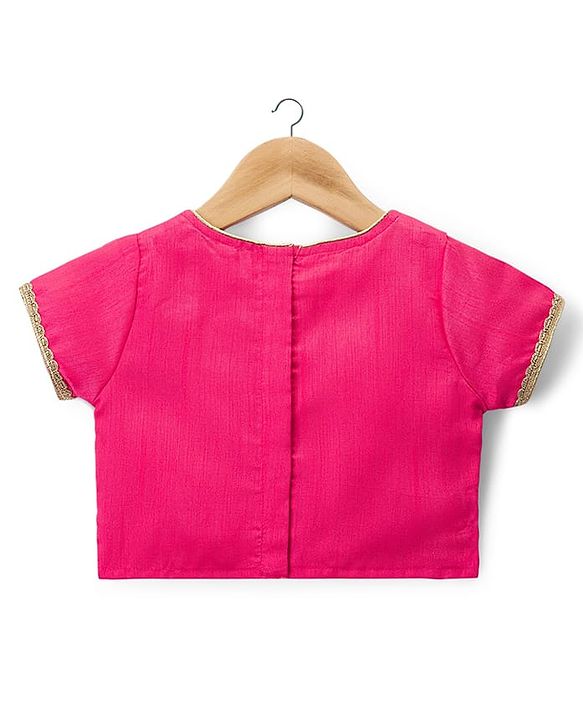 Babyhug Woven Half Sleeves Printed & Embroidered Indo Western Set with Dupatta - Pink