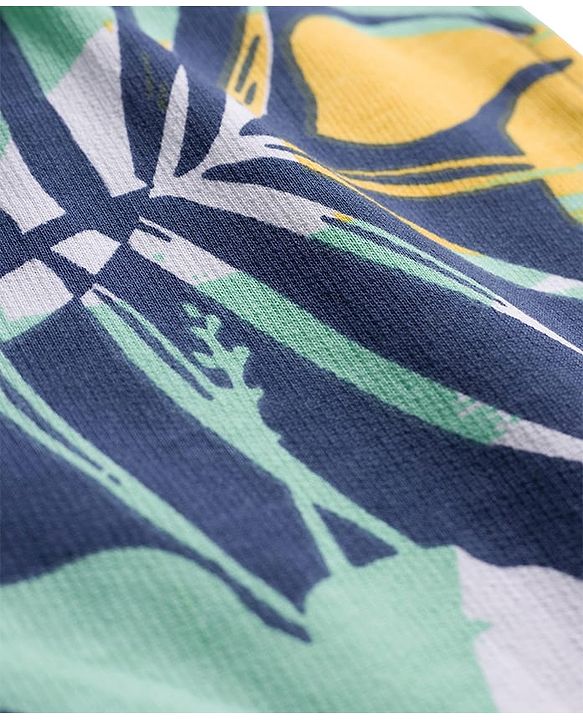 Pine Kids Looper Shorts with Tropical Theme Print - Multicolor
