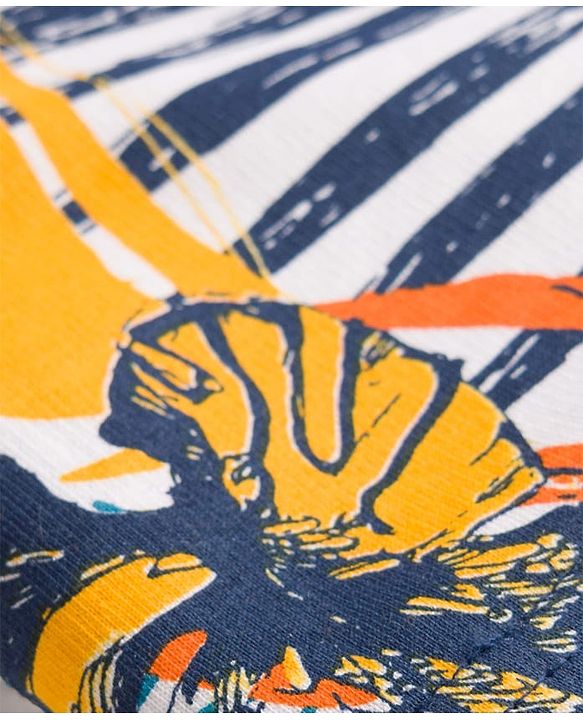 Pine Kids Looper Shorts With Leaf Print - White
