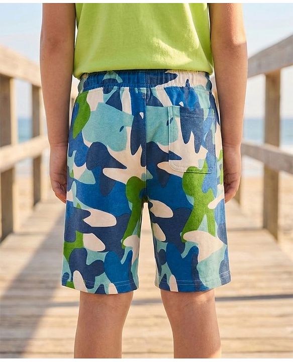 Pine Kids Looper Shorts With Camouflage Print - Multicolor