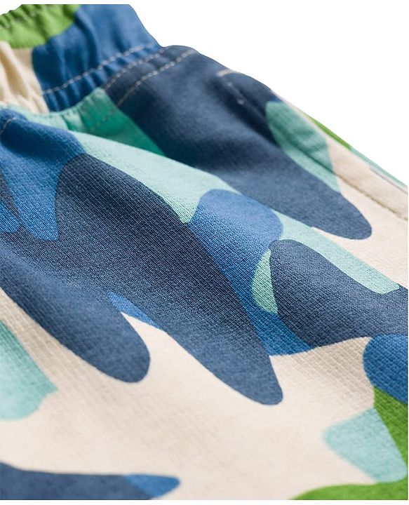 Pine Kids Looper Shorts With Camouflage Print - Multicolor