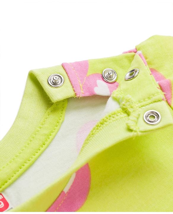Babyhug Cotton Knit Full Sleeves Co-ord Night Suit With Butterfly Print - Light Green