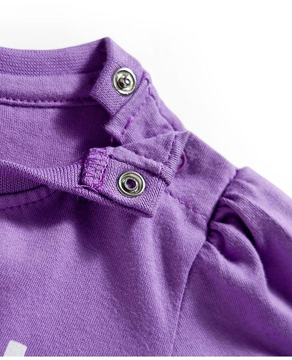 Babyhug Cotton Knit Full Sleeves Night Suit With Unicorn & Star Print - Purple