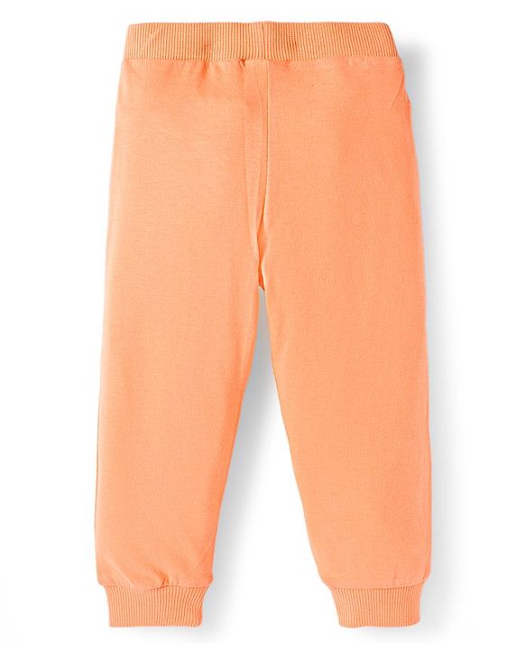 Babyhug Cotton Knit Full Length Lounge Pants With Fruit Print Pack of 3 - Dark Pink Orange & Navy Blue
