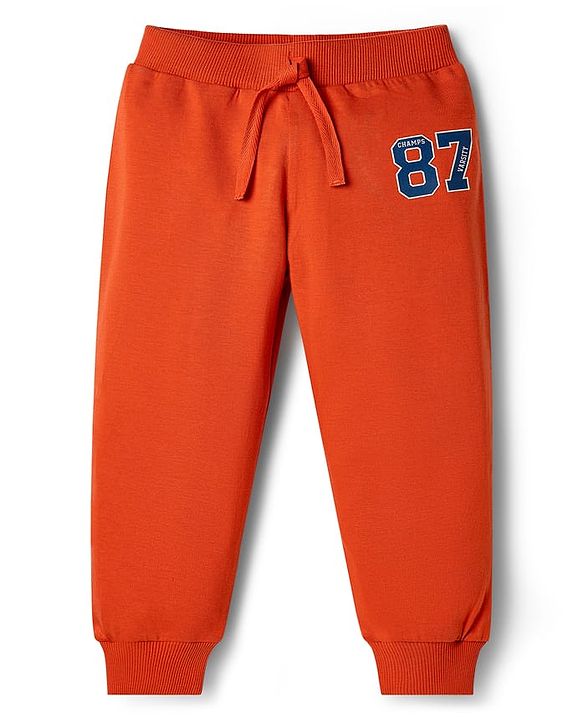 Babyhug Cotton Knit Full Length Lounge Pants with Sports Theme Print Pack of 3 - Multicolor