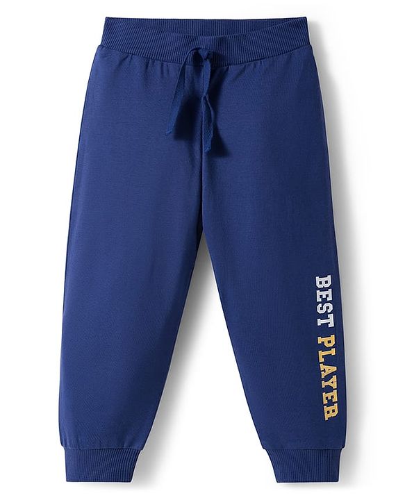 Babyhug Cotton Knit Full Length Lounge Pants with Text Print Pack of 3 - Multicolor