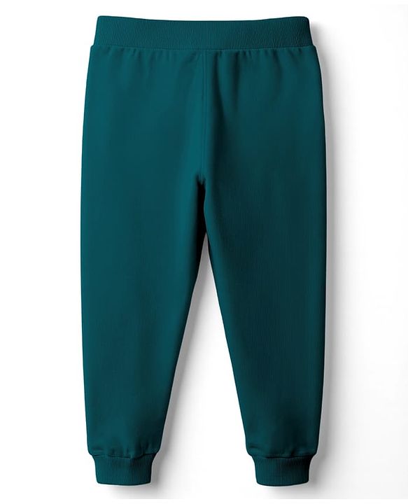 Babyhug Cotton Single Jersey Knit Full Length Lounge Pant With Animal Print Pack Of 3 - Teal Blue Orange & Beige