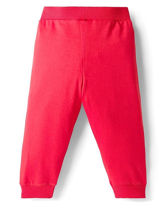 Babyhug Cotton Single Jersey Knit Full Length Lounge Pant With Vehicle Print Pack Of 3 - Yelllow Navy Blue & Red