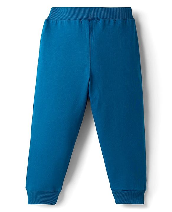 Babyhug Cotton Single Jersey Knit Full Length Lounge Pant With Vehicle Print Pack Of 3 - Yelllow Navy Blue & Red