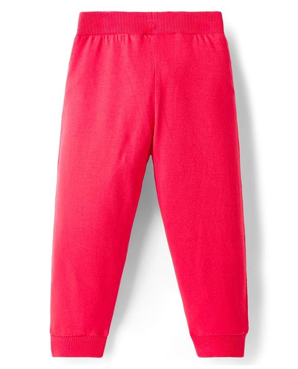 Babyhug Cotton Knit Full Length Lounge Pants with Sport Theme Print Pack of 3 - Red Blue & Light Grey