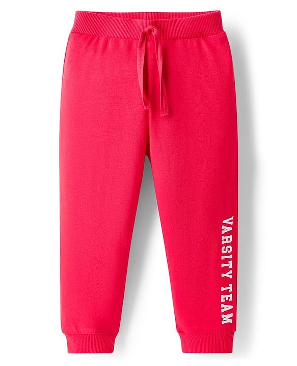 Babyhug Cotton Knit Full Length Lounge Pants with Sport Theme Print Pack of 3 - Red Blue & Light Grey