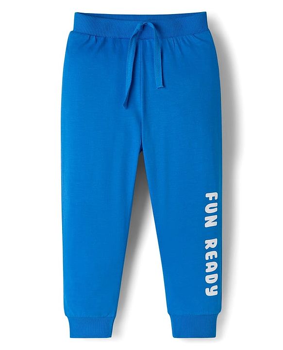 Babyhug Cotton Knit Full Length Lounge Pants with Car Print Pack of 3 - Red Blue & Green